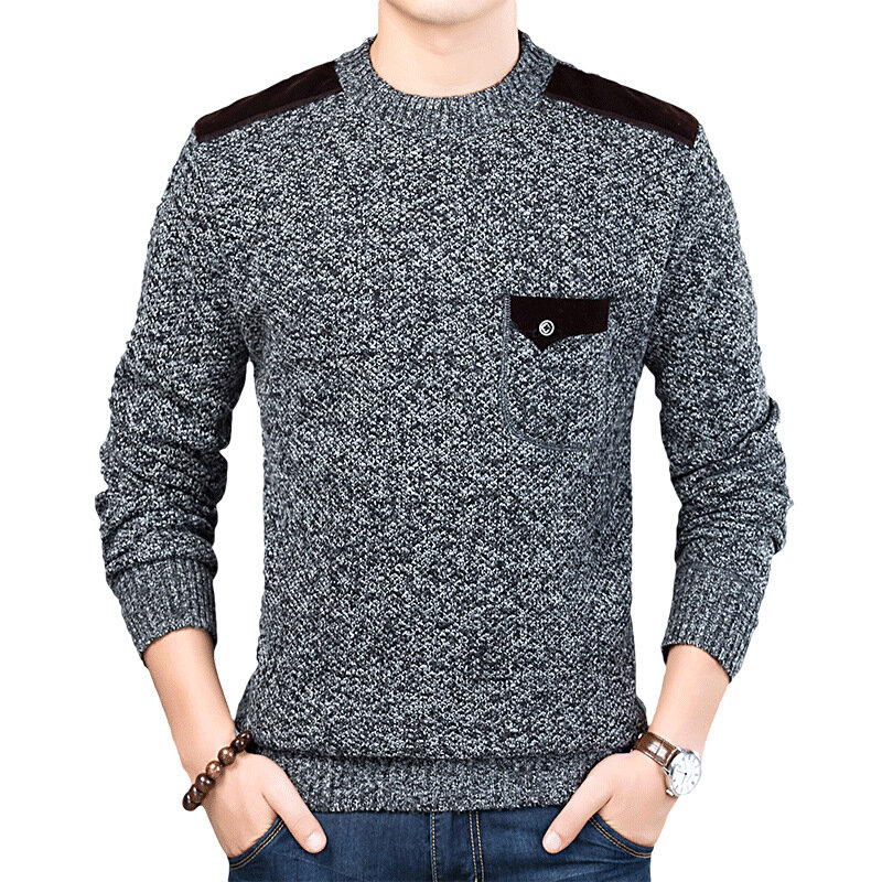 남성 스웨터 가을 겨울 코트 솔리드 컬러 포켓 두꺼운 따뜻한 코트 남성 의류 캐주얼 니트 streetwear 스웨터 코트 M-3XL
