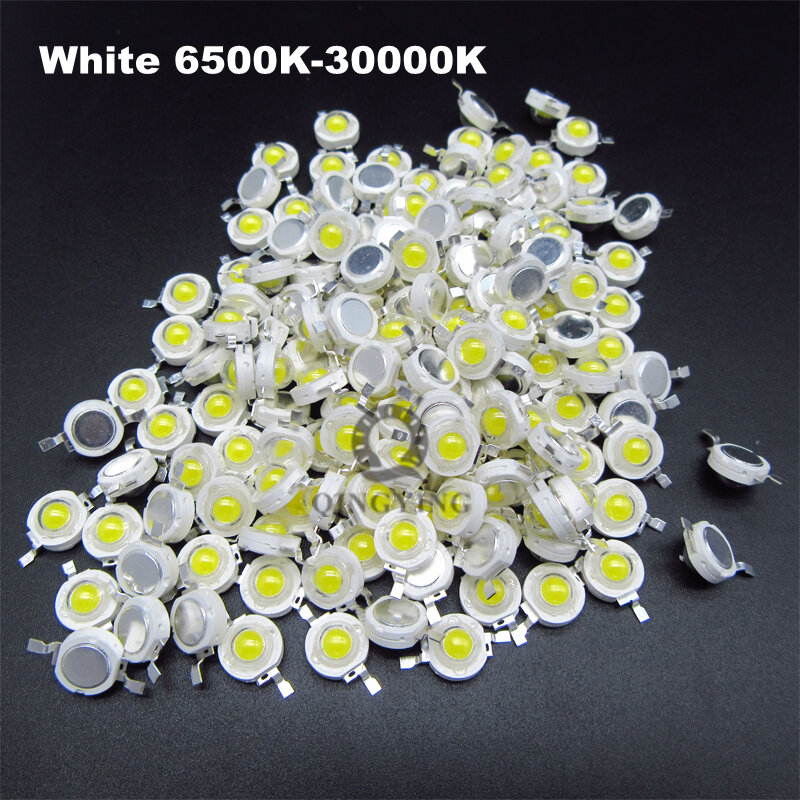 Chip de bombillas LED de alta potencia, 10 piezas, 1W, 3W, 5W, diodos SMD COB, blanco frío cálido, rojo, verde, azul, amarillo, 440, 660nm, cuentas de luz de cultivo