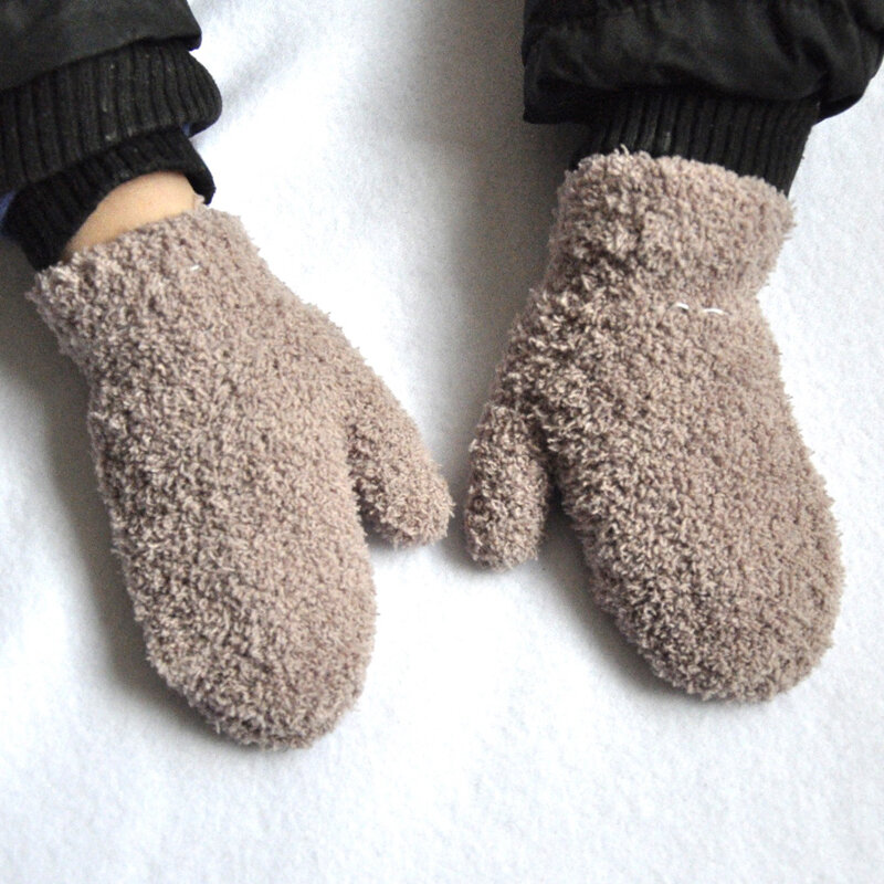 Warmom อุ่นถุงมือทารกฤดูหนาว Plus กำมะหยี่ Mittens เด็ก Coral ขนแกะ Full Finger ถุงมือสำหรับ1-4Y ถุงมือเด็ก