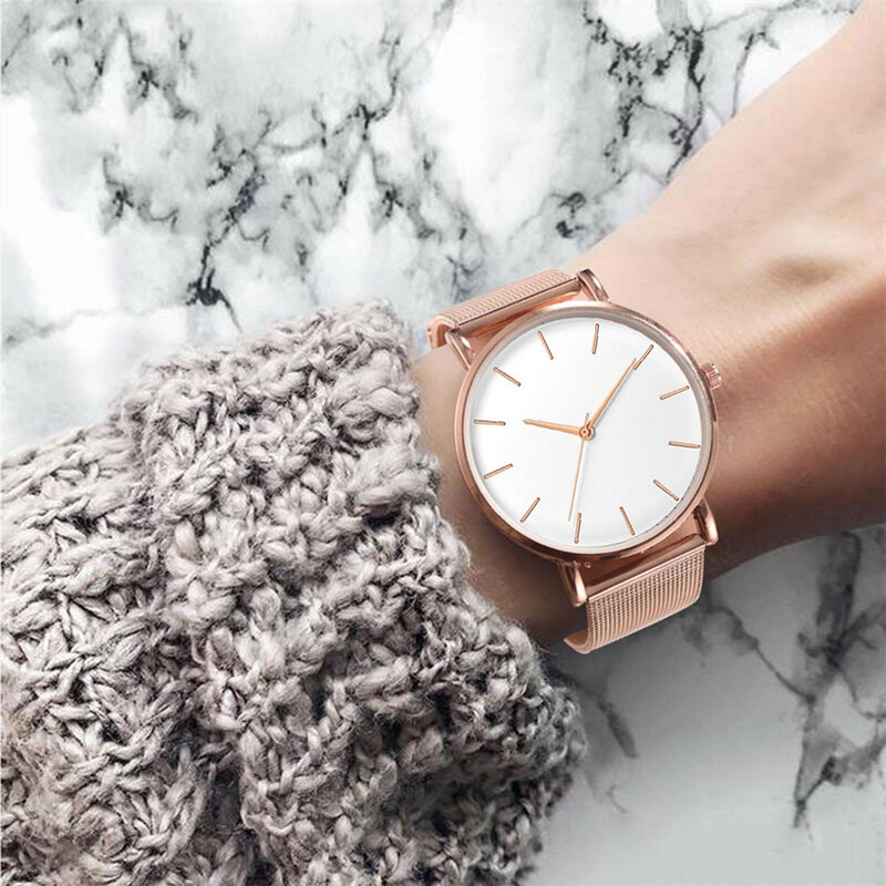 Women Watch Rose Gold Montre Femme 2019 Women's Mesh Belt ultra-thin Fashion relojes para mujer Luxury Wrist Watches reloj mujer