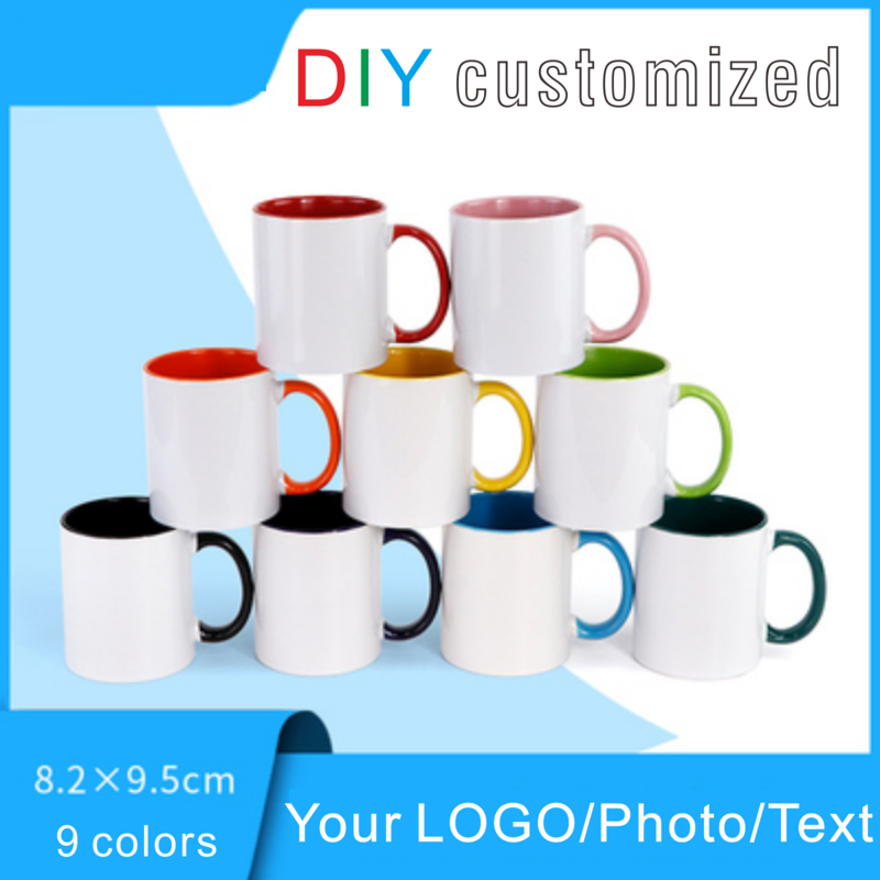 Diy personalizado 350ml 12oz cerâmica caneca impressão imagem foto logotipo texto personalizado copo de leite café presente criativo bonito