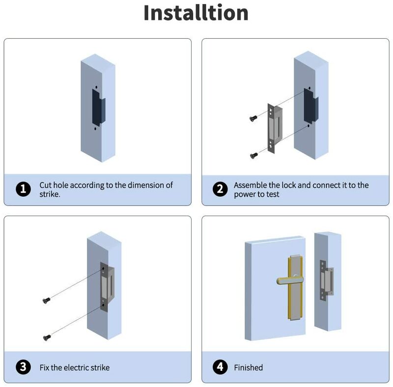 Zamek elektryczny TMEZON elektryczny mechanizm otwierania drzwi z zasilaniem sterowanie metalowe drzwi tryb NC Fail-safe DC 12V kontrola dostępu