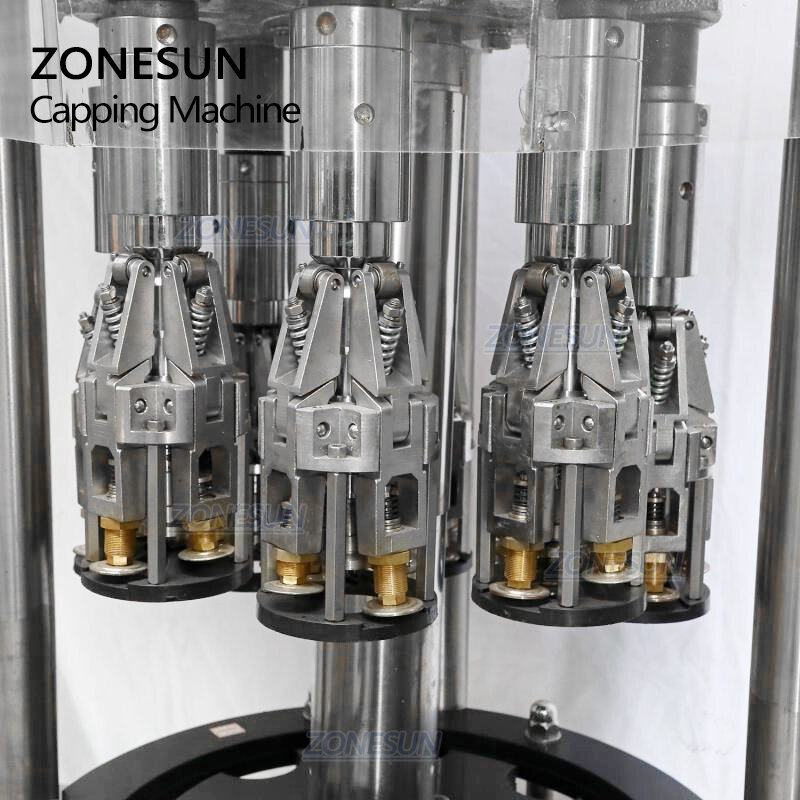 Zonesun 2 tampas de alumínio para garrafa, máquina de friso automática para tampa à prova de pilfer