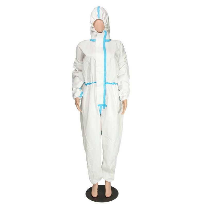 Traje de aislamiento antiestático a prueba de polvo Unisex, traje de trabajo de seguridad elástico no tejido, ropa de protección desechable