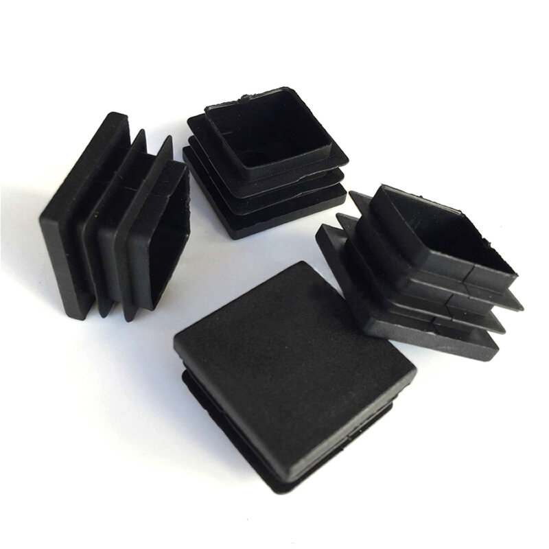 Tapón de plástico cuadrado, tapón de inserción de tubo, color negro, 50/60/70/75/80/90/100/120mm, 1/2/5/10 piezas