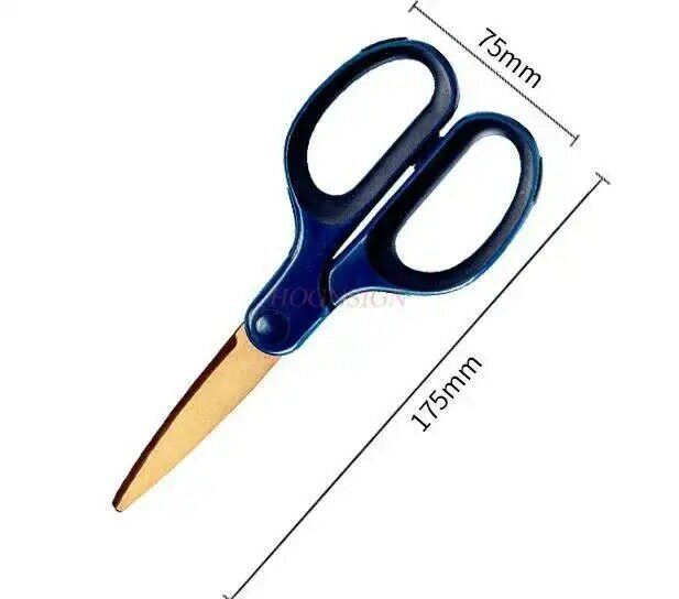 Household Scissors Titanium Scissors Wear-resistant Alloy Office Art Scissors Tipless Round Head Portable Scissors