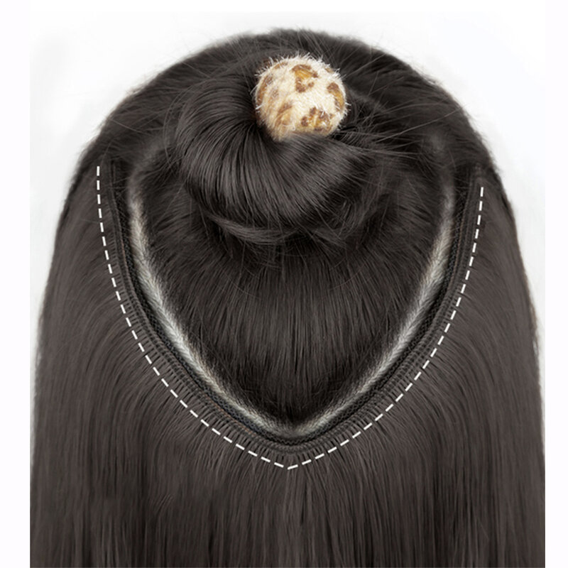 Weilai acessórios de cabelo feminino v extensão do cabelo perucas sintéticas extensão do cabelo