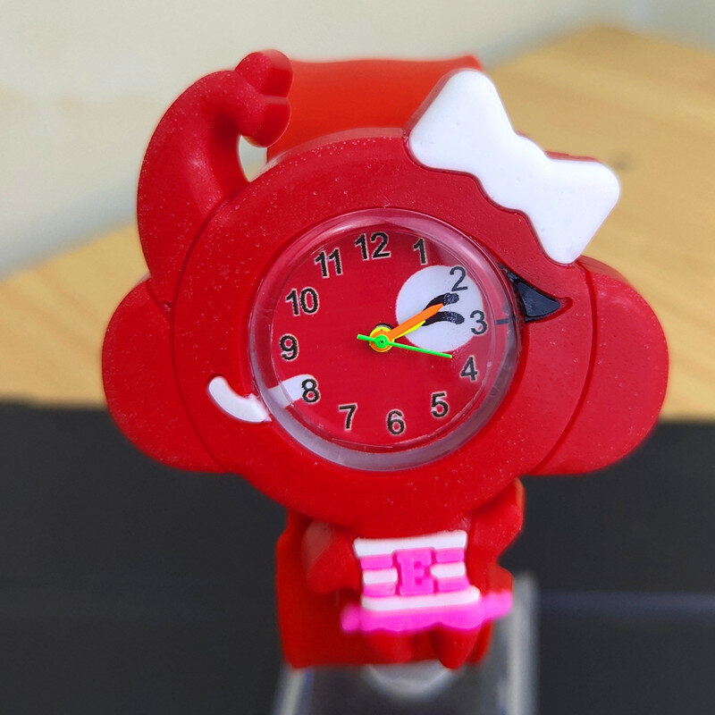 Cartoon Reloj słoń chłopcy dziewczęta zegarek dla dzieci dzieci sport zegarek kwarcowy Flap boże narodzenie zegar na prezent godzina Relogio Montre