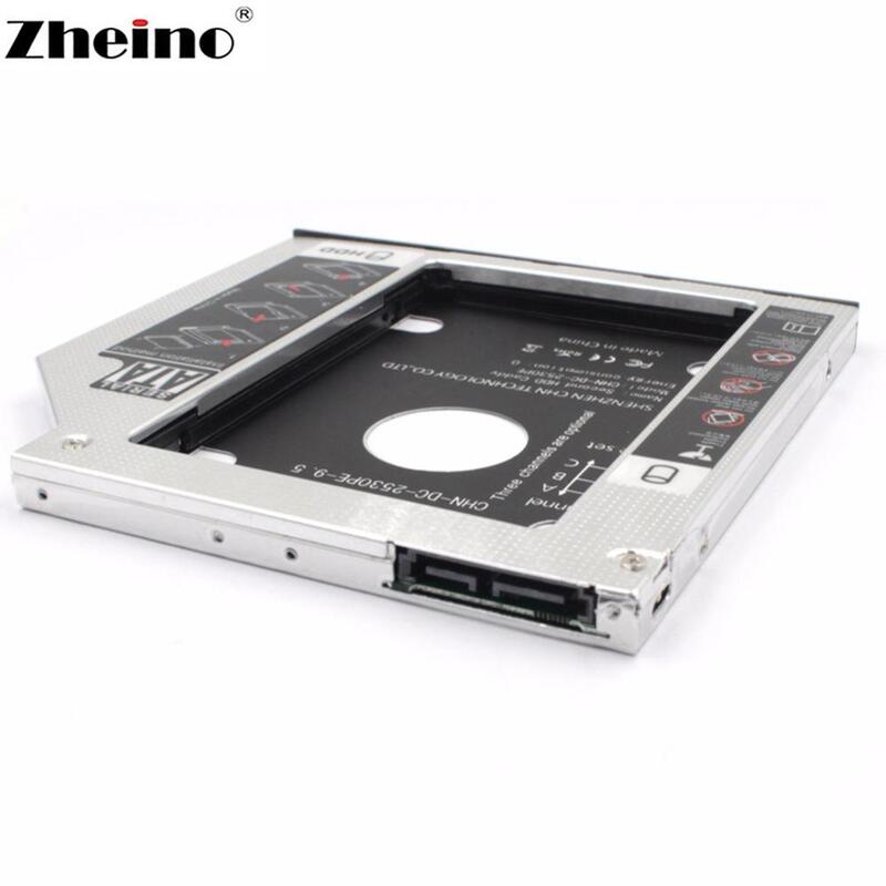Zheino 2.5 SATA3 12.7mm 2 번째 알루미늄 합금 HDD 캐디 어댑터 케이스, CD/DVD-ROM 광학 하드 드라이브용