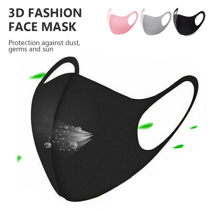 Air Purifying Cotton Face Mask Pm2.5 Filter Washable Anti Dust Fog Mouth Cover Insert Masks Respirator Black Gray Red Pink