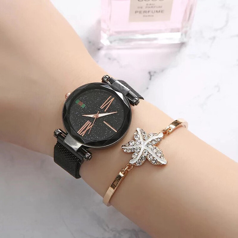 Luksusowe marki zegarek kwarcowy kobiety zegarki bransoletka kolczyki naszyjnik zegarki 5 sztuk zestaw panie zegar kobiet zegarek z pudełkiem