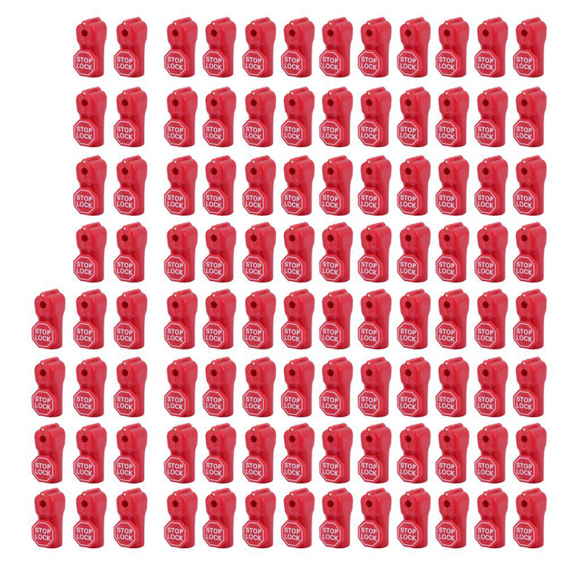 Étiquette de sécurité EAS, 100 pièces/sac, rouge/noir, 6mm, crochet d'affichage antivol