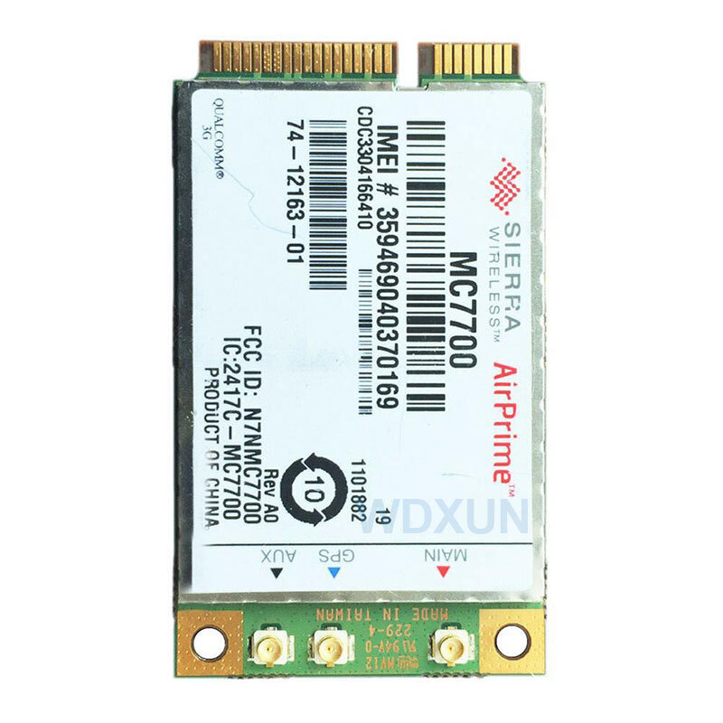 Modulo GPS WWAN 4G sbloccato Sierra MC7700 Mini PCI Express GOBI4000 HSPA 4G LTE 100Mbps modulo GPRS Wireless WLAN Card