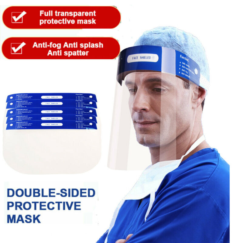 1 unidad de protección facial transparente y profesional, protección facial transparente, seguridad protectora para adultos en STOCK