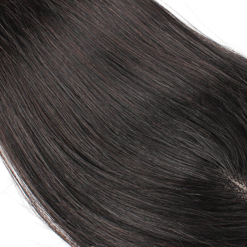 Perruque Lace Closure 4x1 T, cheveux humains indiens lisses, couleur naturelle, blond miel ombré, brun clair, Swiss Lace, partie centrale