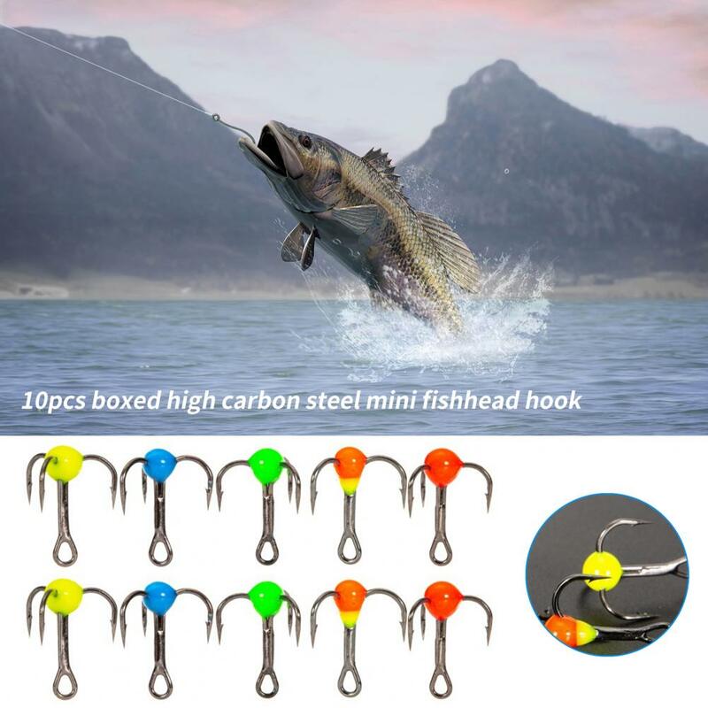 Round Bend Hook Colorful Treble Hook Portable Easy to Carry  Convenient Sturdy Fishing Treble Hook