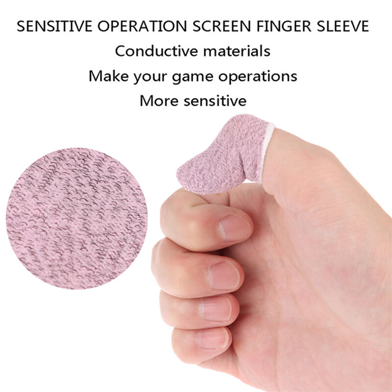 6Pcs Sweat-Proofโทรศัพท์มือถือเกมThumbแขนTouch ScreenถุงมือSensitive