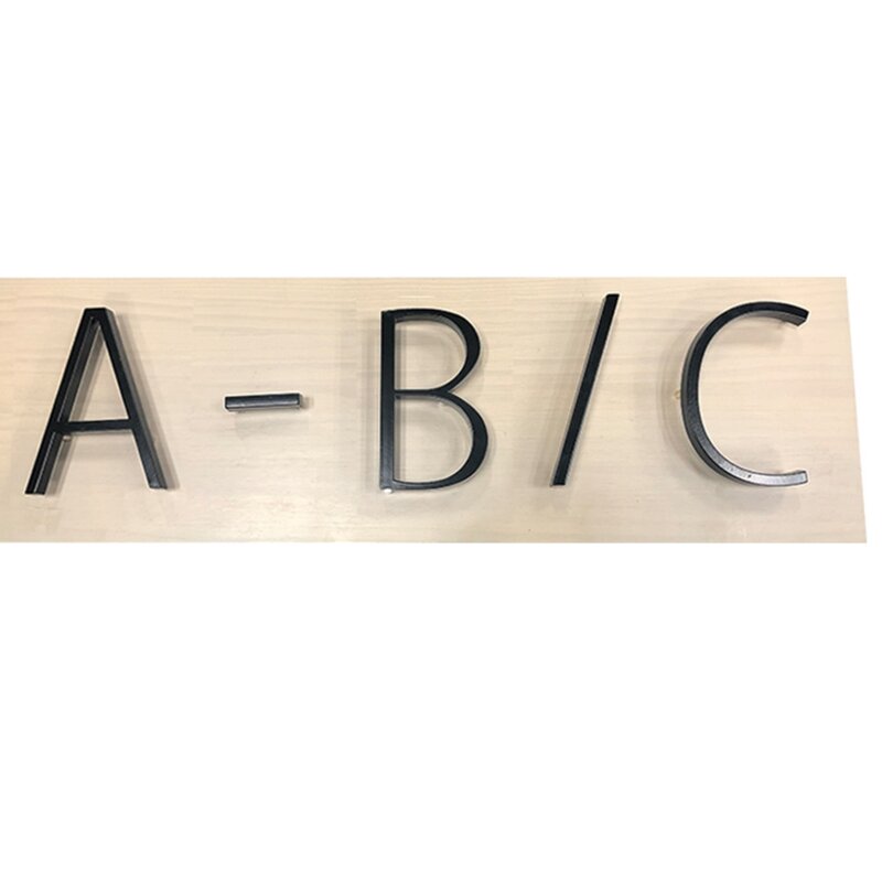 Letras y números para placas de puerta, cifras y caracteres del alfabeto grandes y flotantes para tableros exteriores de dirección, 5 pulgadas, color negro, 127 mm, #0-9