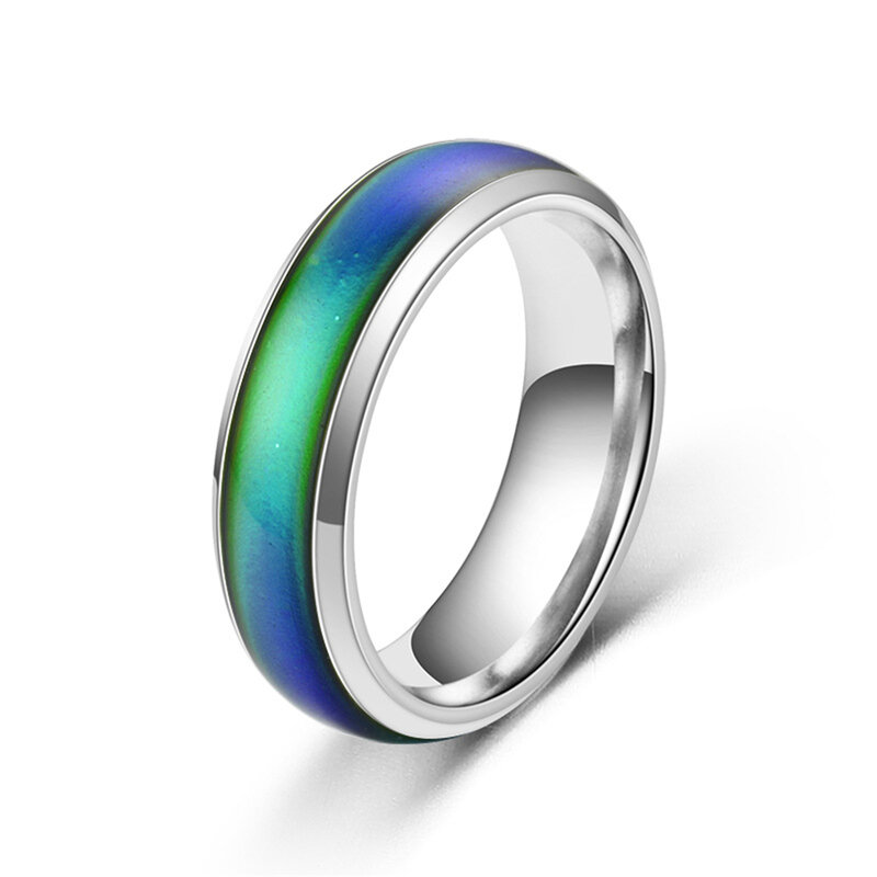 เปลี่ยนสีแหวน Cincin Tahan Karat อารมณ์อารมณ์ความรู้สึกอุณหภูมิแหวนผู้หญิงผู้ชายคู่แหวน Tone ของขวัญเครื่องประดับ Fine Fine
