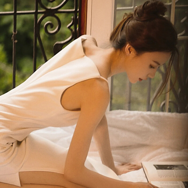 韓国スタイルのノースリーブのイブニングドレス,女性用のエレガントなpageantドレス,足首までの長さ