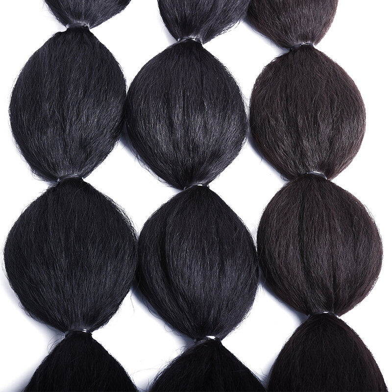خصلات الشعر الاصطناعية المستقيمة ذات الفقاعات ذات الشعر المنفوخ الأفرو والأفريقية
