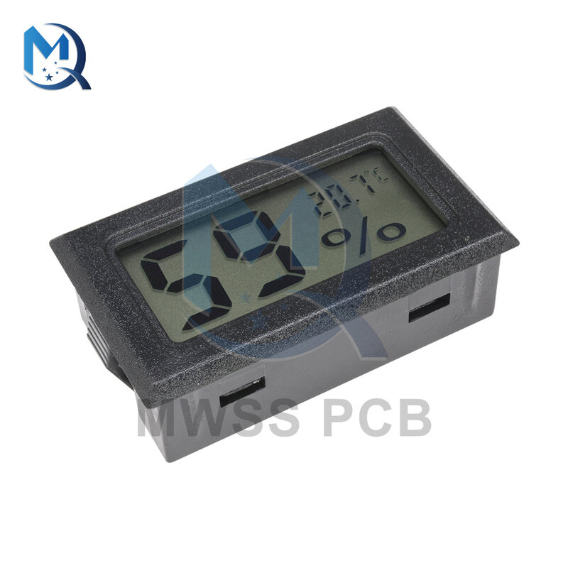 Mini termómetro con pantalla Digital LCD, higrómetro, Sensor de temperatura negro, módulo de humedad para interiores, instrumento medidor conveniente