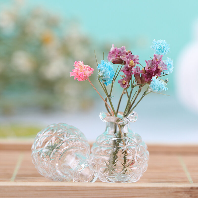 2pcs 1:12 Doll House Flowerpot glass Vase Basin DIY Furniture Toys Dollhouse Miniature Accessories