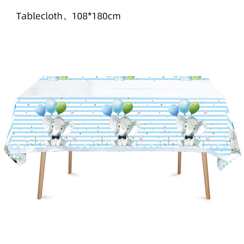 Seu um menino gênero revelar utensílios de mesa descartáveis placa de chá de fraldas guardanapo toalha de mesa batismo festa decorações suprimentos balões