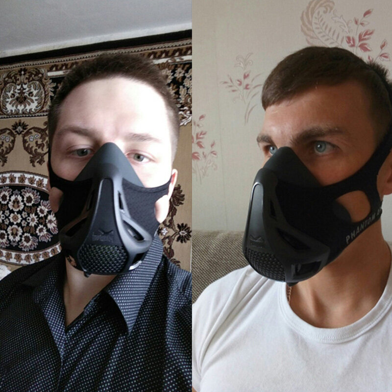 Máscara de bloqueio de oxigênio correndo máscara anaeróbica simulação planalto fitness treinamento máscara