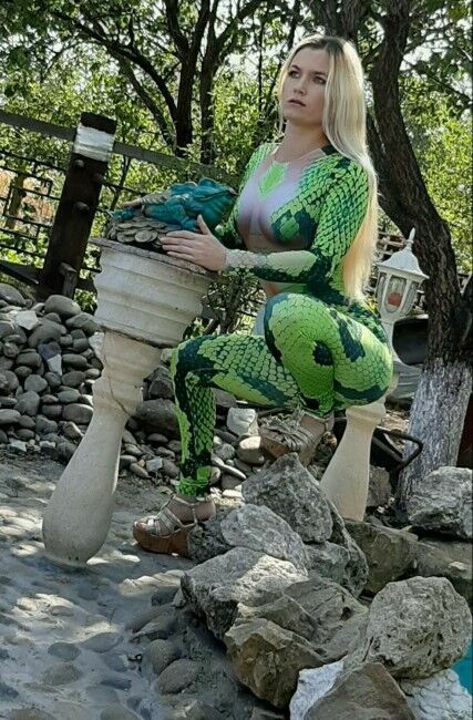 Green Snake Pencetakan Elastis Triko Jumpsuit Klub Malam Pesta Halloween Bar Cosplay Peran Kostum Penari Acara Tahap Bodysuit