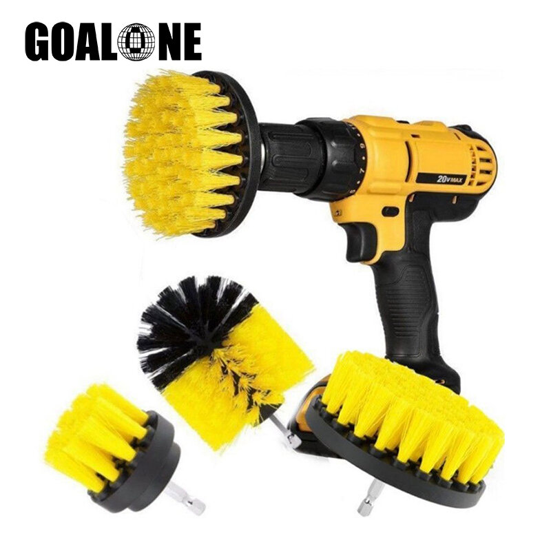 3/4/5/7Pcs/Set Scrub Brushes Drill Attachment Kit Power Scrubber Cleaning Drill Brush with Extender Power Scrubber for Bathroom