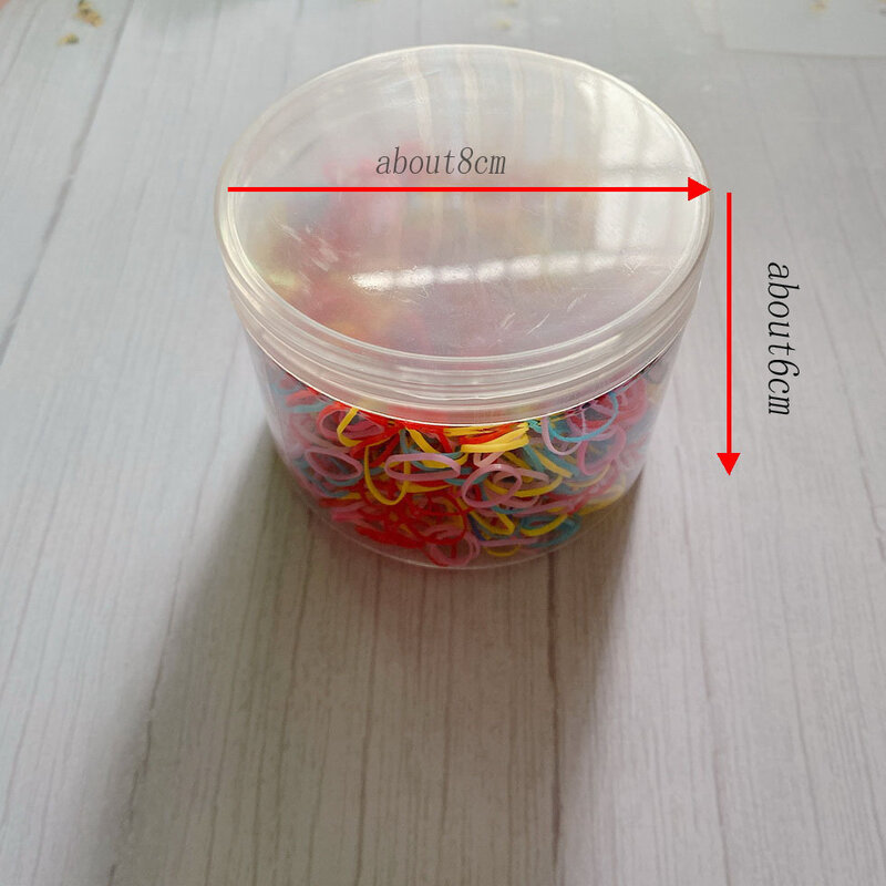1500pcs/pack Children Colorful Small Disposable Silicone Rubber Bands Elastic Hair Ties For School Baby Hair Rope Gum Wholesale