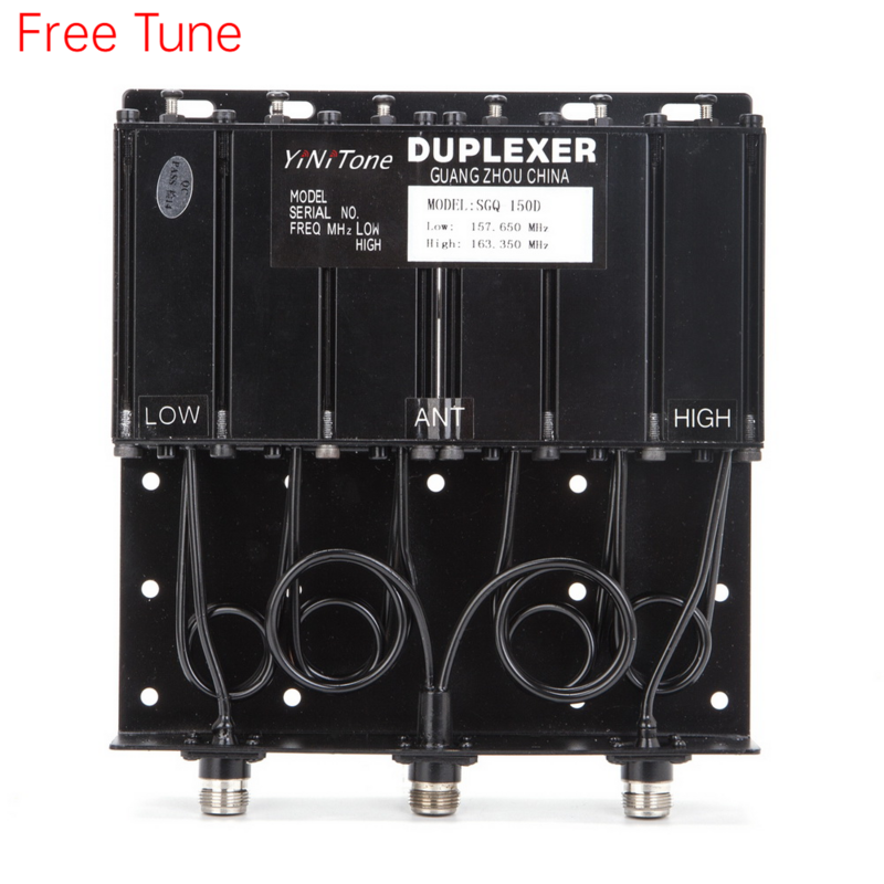 YiNiTone Free Tune VHF 136-174MHz 50W Duplexer per connettori femmina a bassa frequenza e alta frequenza N ripetitore Radio