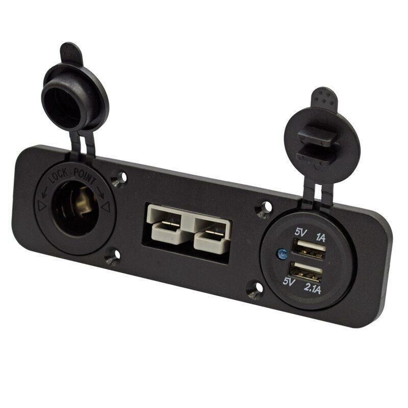 Anderson – panneau de prises de courant à montage encastré, Double chargeur USB, pour caravane, camping-car, bateau, camion