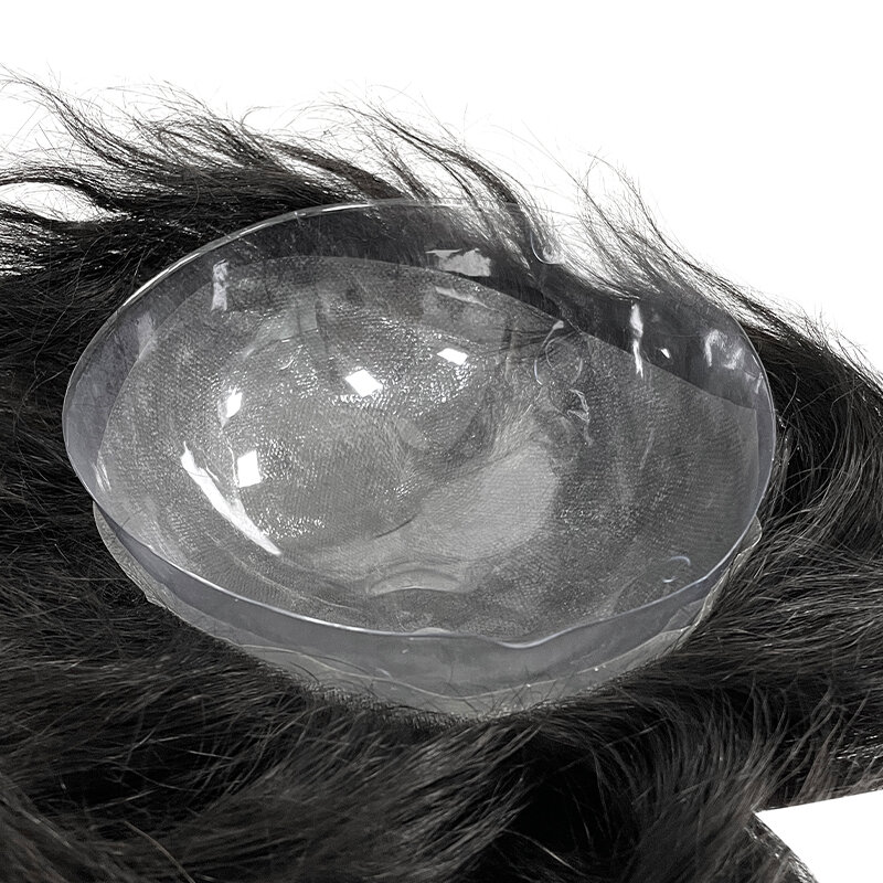 Ali Queen волос PU Прозрачная Тонкая кожа 0,04-0,06 мм Для мужчин s накладки из искусственных волос системы замещения волос Для мужчин t системы ручной работы Для мужчин парик 100% Волосы Remy