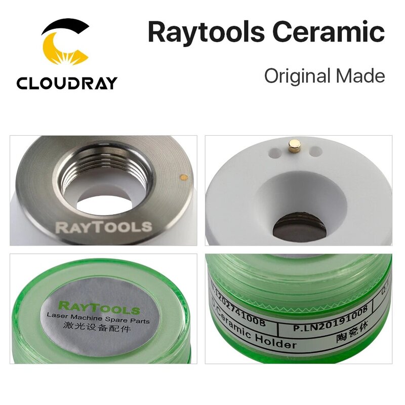 Supporto per ugello in ceramica Dia.32mm Laser Raytools originale Cloudray per supporto per ugello testa di taglio Laser in fibra Raytools