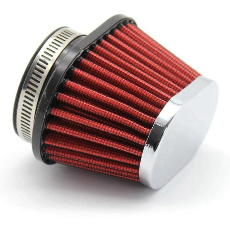 1Pcs Universele Ronde Tapered Auto Motorfiets Luchtfilter 51Mm 2 Inch Intake Filter-Rood
