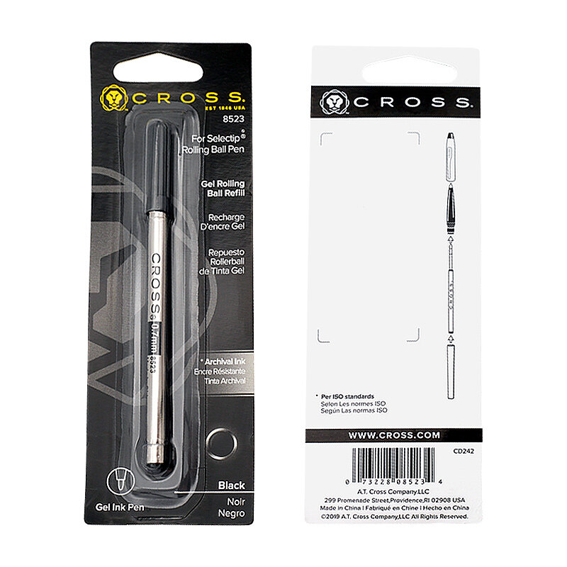 CROSS เปลี่ยน Refill Roller-ปากกาลูกลื่นปากกาปากกาปากกาปากกาปากกาหมึกเจลเติม-สีดำ-แพ็คเดี่ยวเขียนเครื่องเขียนอุปกรณ์เสริม