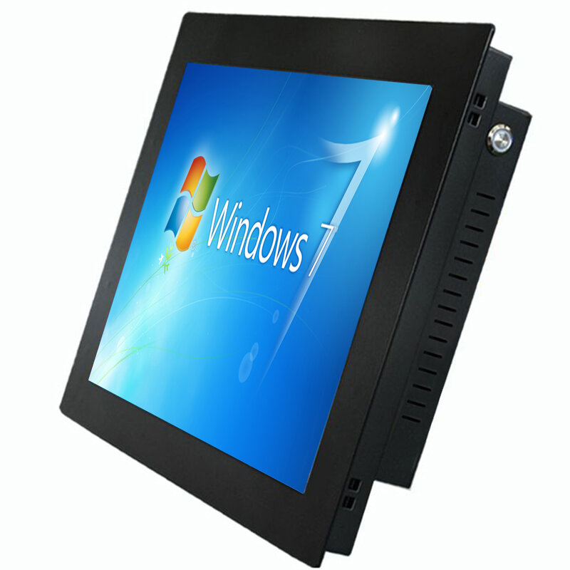 Mini tableta PC con hebilla integrada, ordenador Industrial todo en uno con pantalla táctil resistiva, WiFi, RS232 COM, 15, 17 y 19 pulgadas