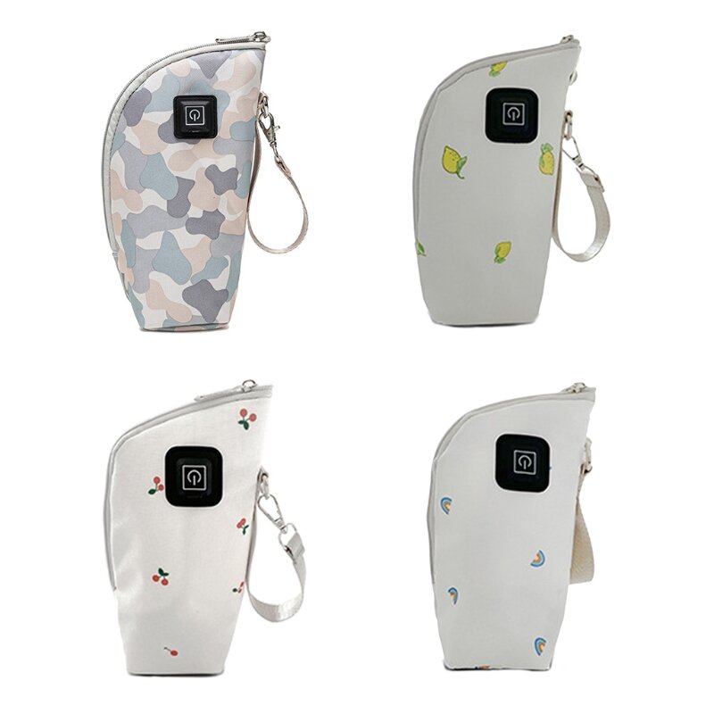 Calentador de biberones portátil con USB, calentador de leche de viaje, termostato de botella de alimentación infantil, cubierta cálida para alimentos