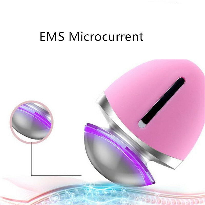 USB Charging Electric EMS Microcurrent Facial Cleansing Brush Cleaner Machine Massage Device Silicone Skin Care Tool 20#71