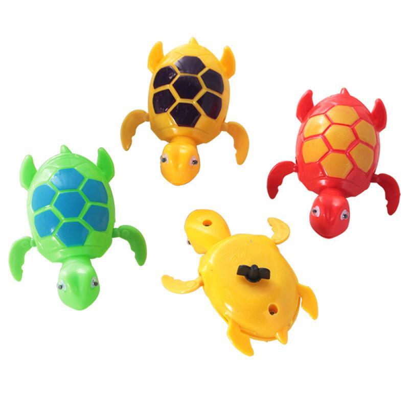 Mainan Air Bayi Klasik Kura-kura Hewan Kartun Lucu Mainan Mandi Pantai Anak-anak Mainan Mandi Pantai Anak-anak Rantai Luka Kura-kura Bayi