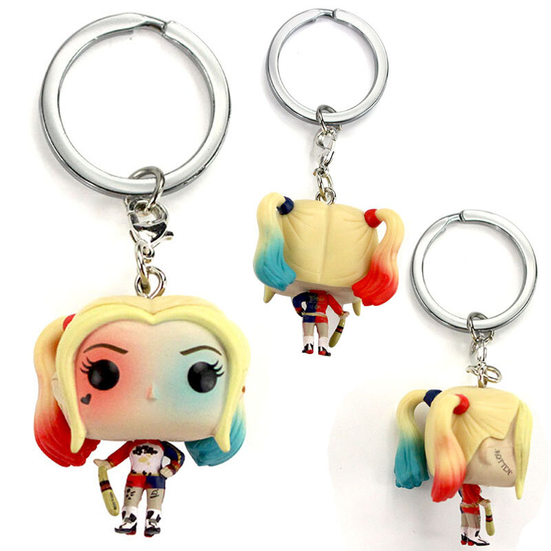 Harley Quinn Keychain Figure Pendant Toy Figures for Children New Gifts For Kids