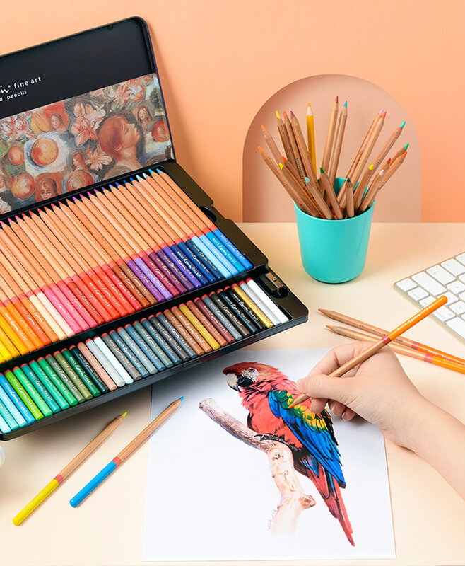 Marco Renoir – crayon de couleur Soluble dans l'eau, disponible en 24/36/48/72/100/120 couleurs, pour croquis, peinture, fournitures artistiques pour étudiants