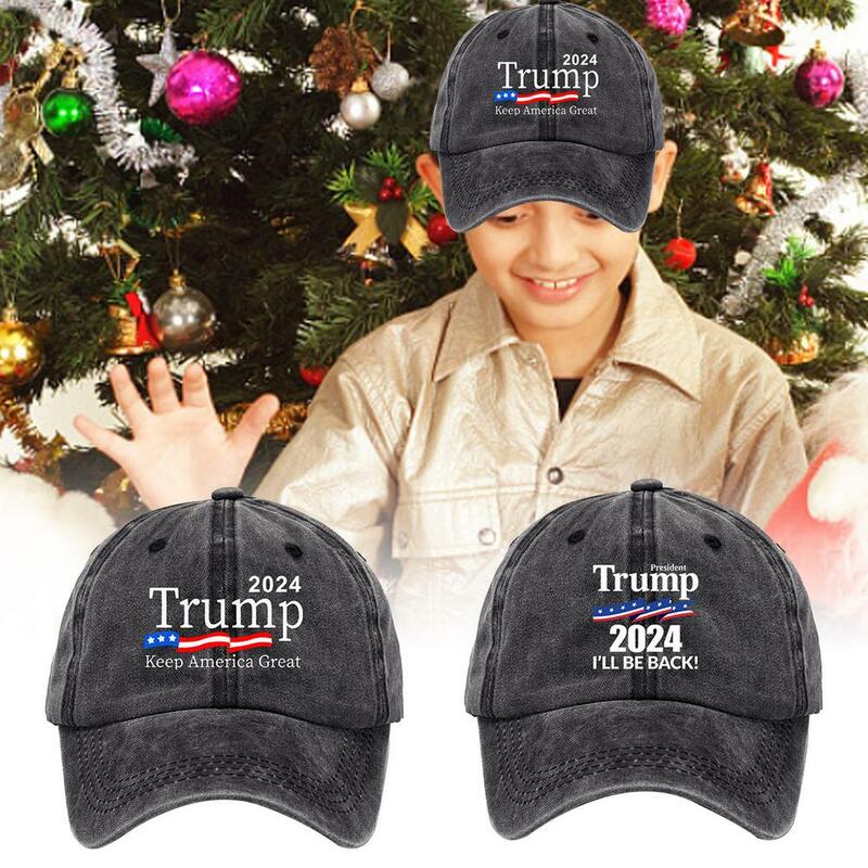 Cappello da Baseball per elezioni Trump 2024 Trump Keep America Great Slogan Hat cappello da Baseball regolabile con bandiera comodo presidente
