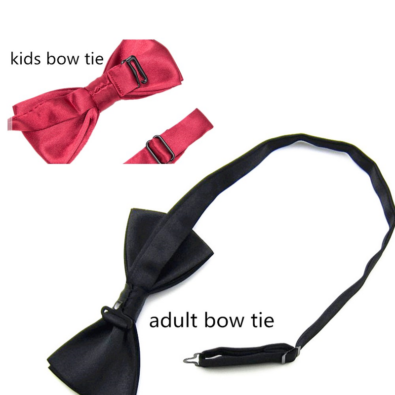 Unisex ผู้ปกครอง-เด็ก Suspenders Bow Tie ชุดปรับสายรัดข้อมือ Bowtie ชุดครอบครัวสีงานแต่งงานของขวัญ