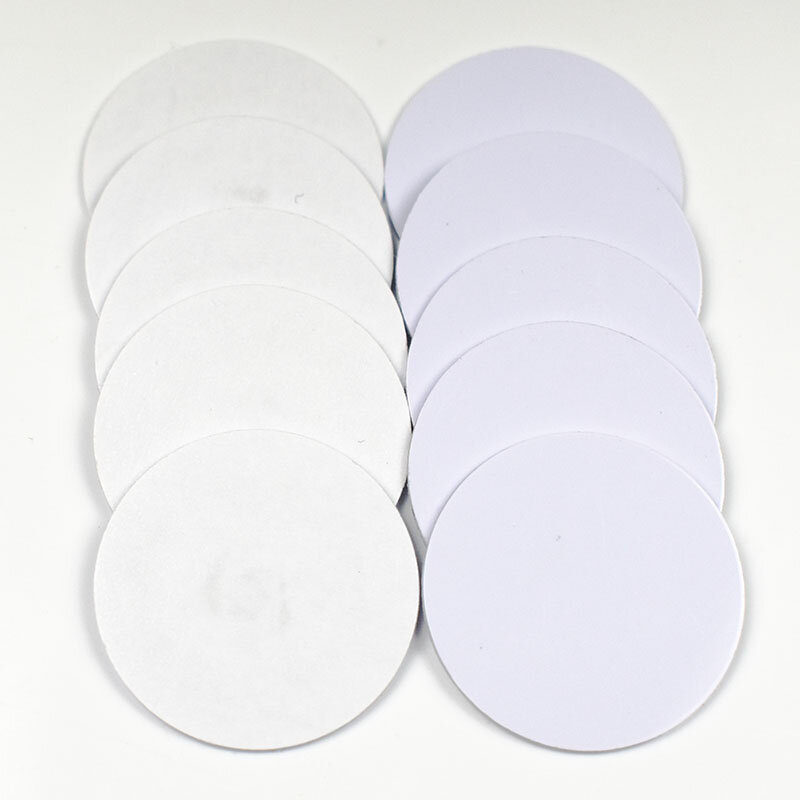 Pegatina adhesiva de monedas regrabables, RFID, 125khz, EM4305, T5577, copia de tarjeta, diámetro de 25mm, 10 unidades por lote