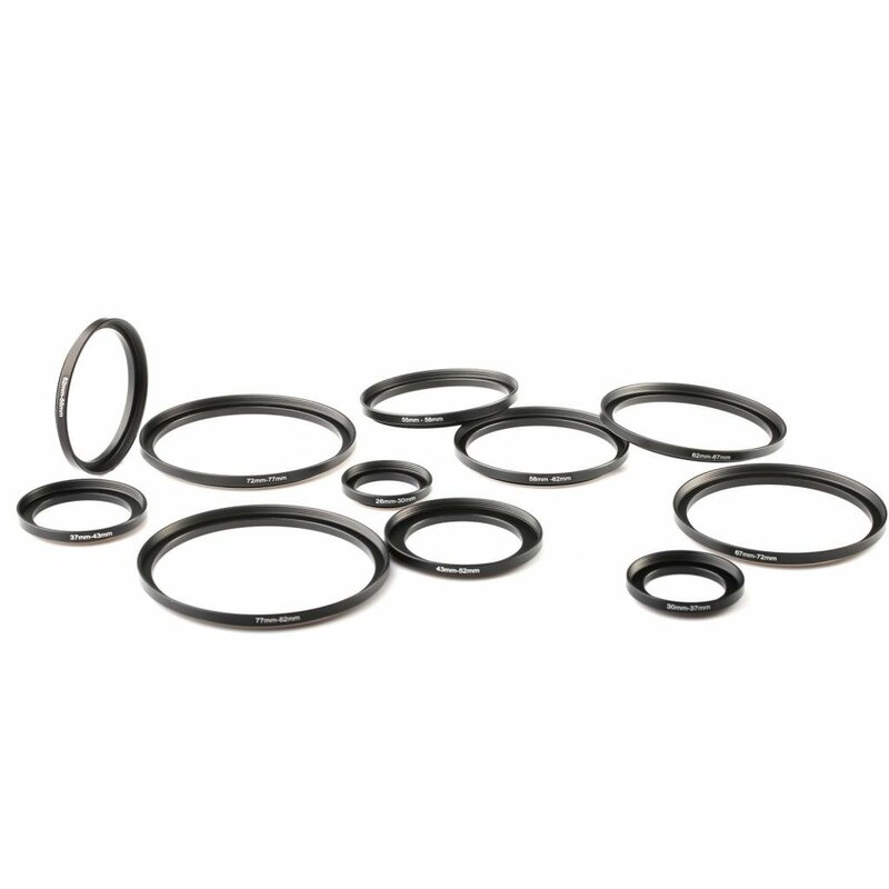 49mm-82mm 49-82 mm 49 to 82 Step Up Lens Filter Metal Ring Adapter Black