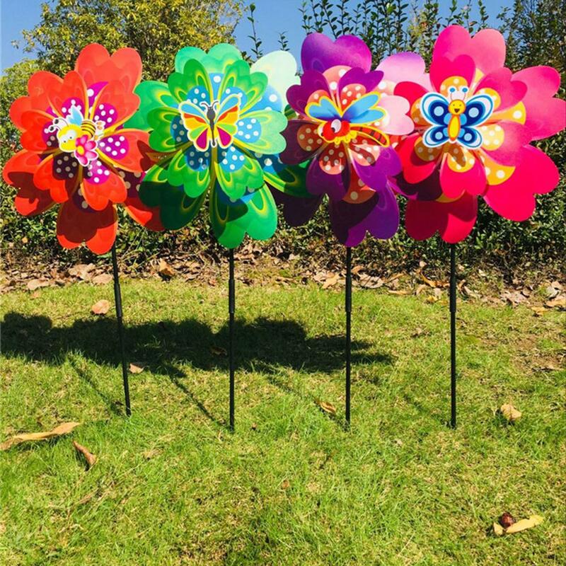 Nuovo arrivo vento Spinner mulino a vento giocattoli decorazione del giardino insetto cartone animato farfalla bambini giocattolo per bambini regali cortile ruota girandola Co