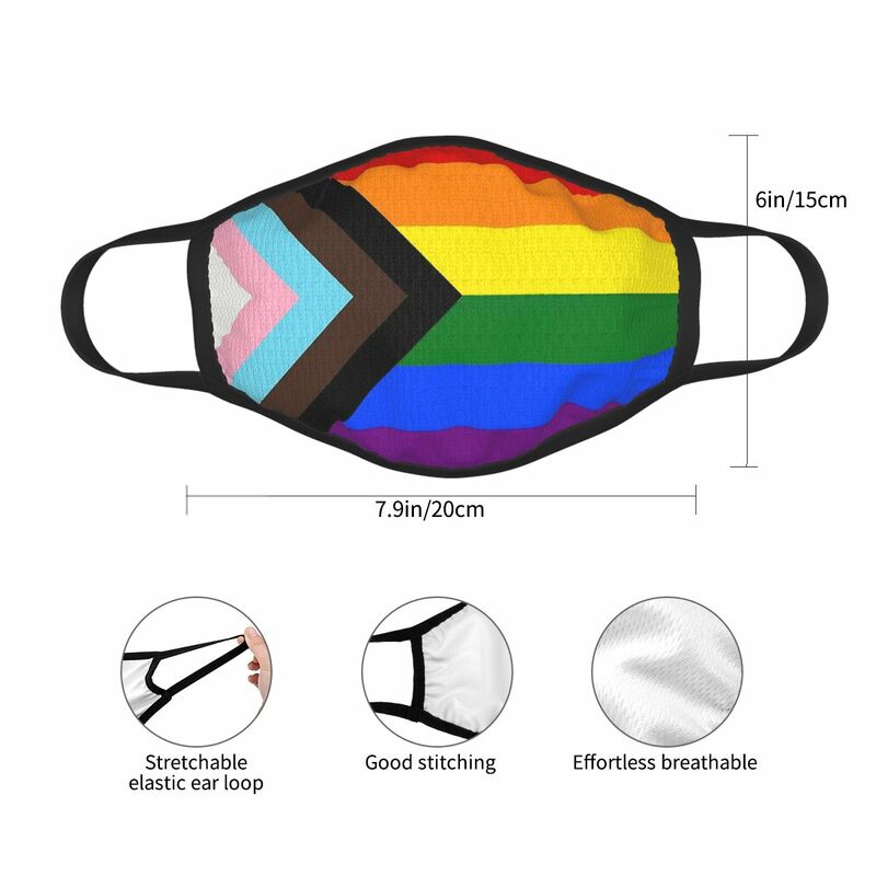 Tiến Bộ Niềm Tự Hào Quốc Kỳ Có Thể Tái Sử Dụng Cửa Khẩu Trang LGBT Rainbow Chống Haze Chống Bụi Mặt Nạ Mặt Nạ Bảo Vệ Mặt Nạ Phòng Độc Miệng Dắng